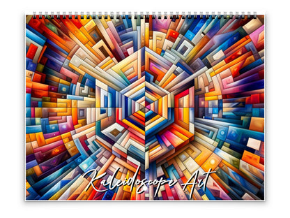 2026 Kaleidoscopic Art Wall Calendar by Kaleidoscope Artisan – Colorful Harmony with Holidays