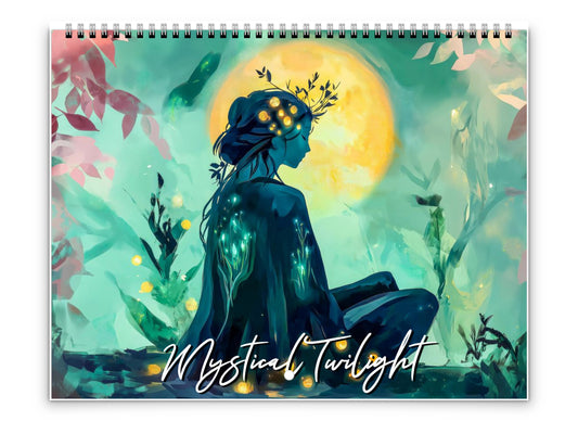 2026 Mystical Twilight Wall Calendar by Kaleidoscope Artisan – Enchanting Dreamscapes with Holidays