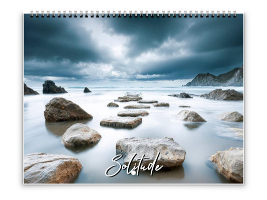 2026 Solitude Wall Calendar by Kaleidoscope Artisan – Peaceful Paths with Holidays