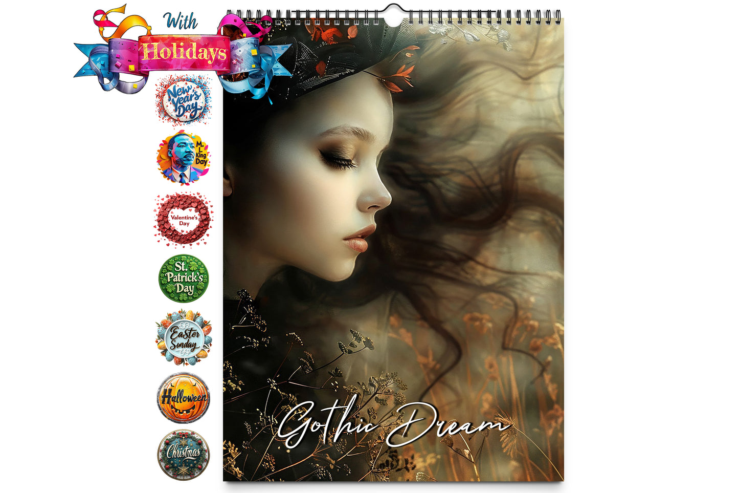 Gothic Dream cover image featuring an ethereal woman with flowing hair in a dark, moody setting