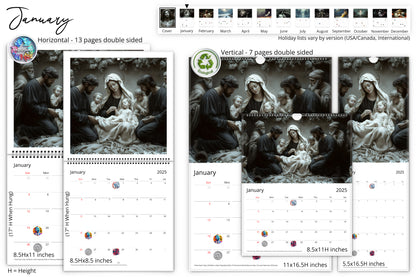 Cover image of Light of Jesus calendar with an illustration of Jesus wearing a crown of thorns