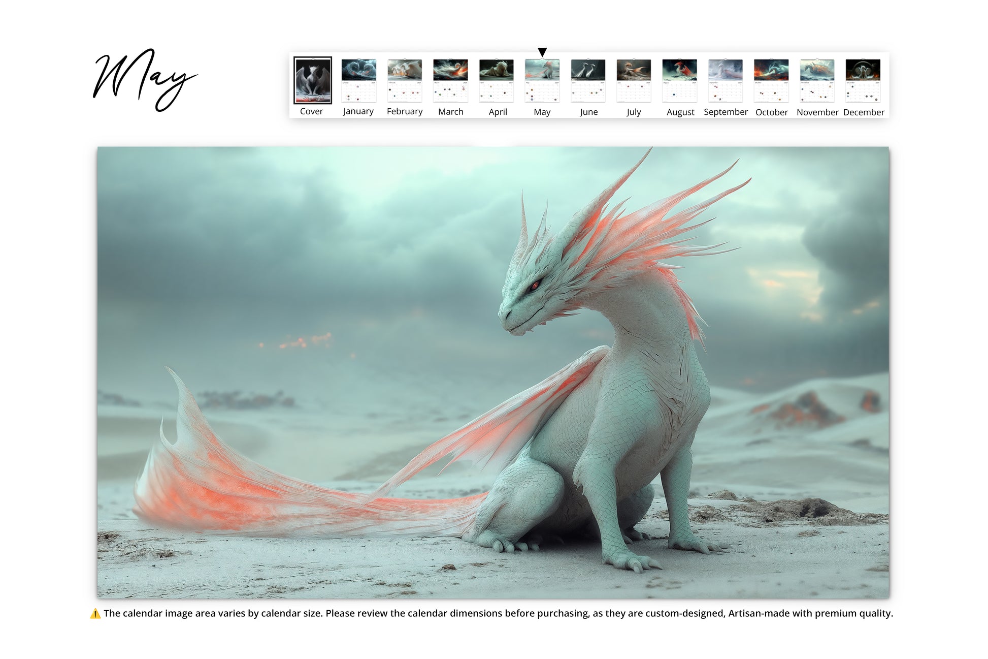 A sleek dragon with glowing orange and white features, sitting gracefully on a desolate landscape.