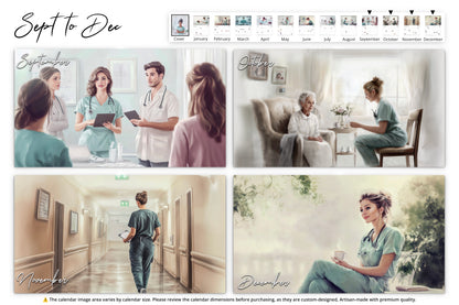 Collage of scenes featuring nurses in various hospital settings, highlighting teamwork, compassion, and patient interaction