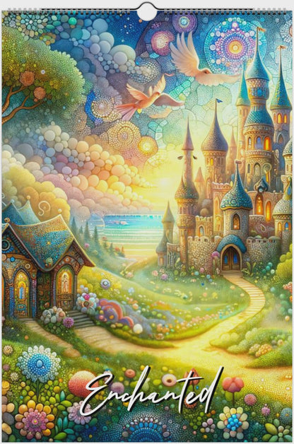 2026 Enchanted Wall Calendar by Kaleidoscope Artisan – Whimsical Fantasy with Holidays