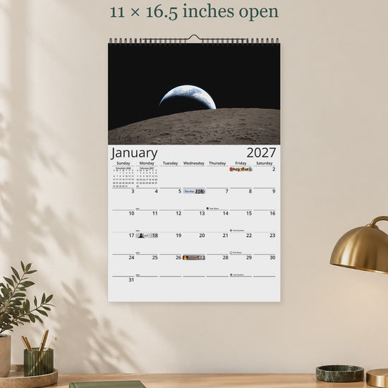 Earth Vistas 2027 wall calendar — size and layout overview