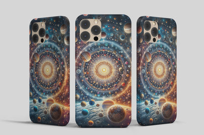 Funda para teléfono artesanal Kaleidoscope - Sueño del sistema solar