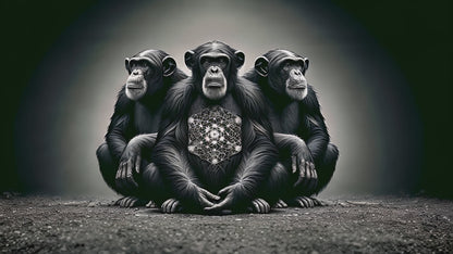 Kaleidoscope Artisan Gaming Mouse Pad - Chimpanzee Gathering