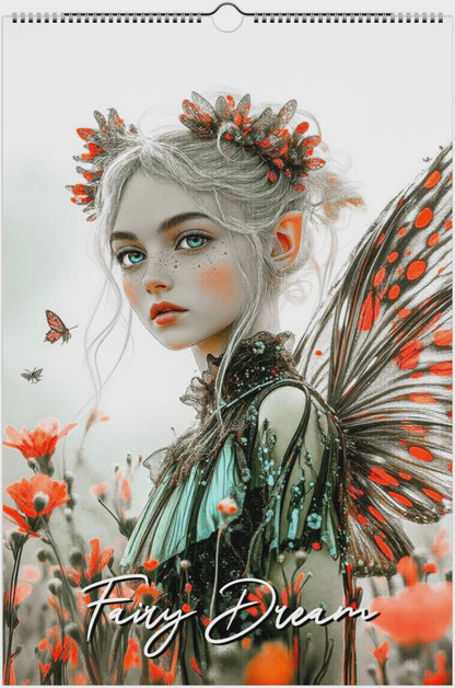 2026 Fairy Dream Wall Calendar by Kaleidoscope Artisan – Enchanting Fantasy Fairies with Holidays