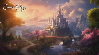 Showing various enchanting scenes including castles, ancient ruins, and serene landscapes