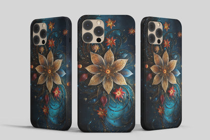 Funda para teléfono artesanal Kaleidoscope - Celestial Bloom