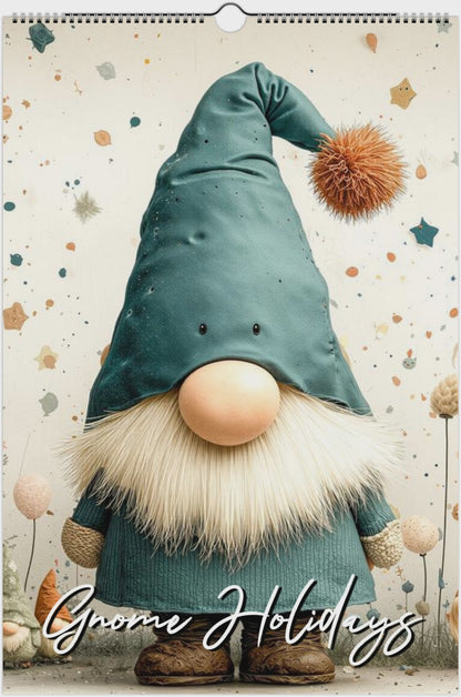 2026 Gnome Holidays Wall Calendar by Kaleidoscope Artisan – Joy & Magic with Holidays