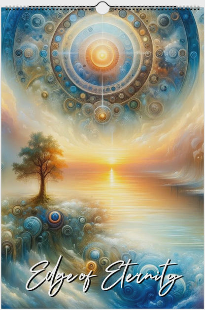 2026 Edge of Eternity Wall Calendar by Kaleidoscope Artisan – Celestial Dreams with Holidays